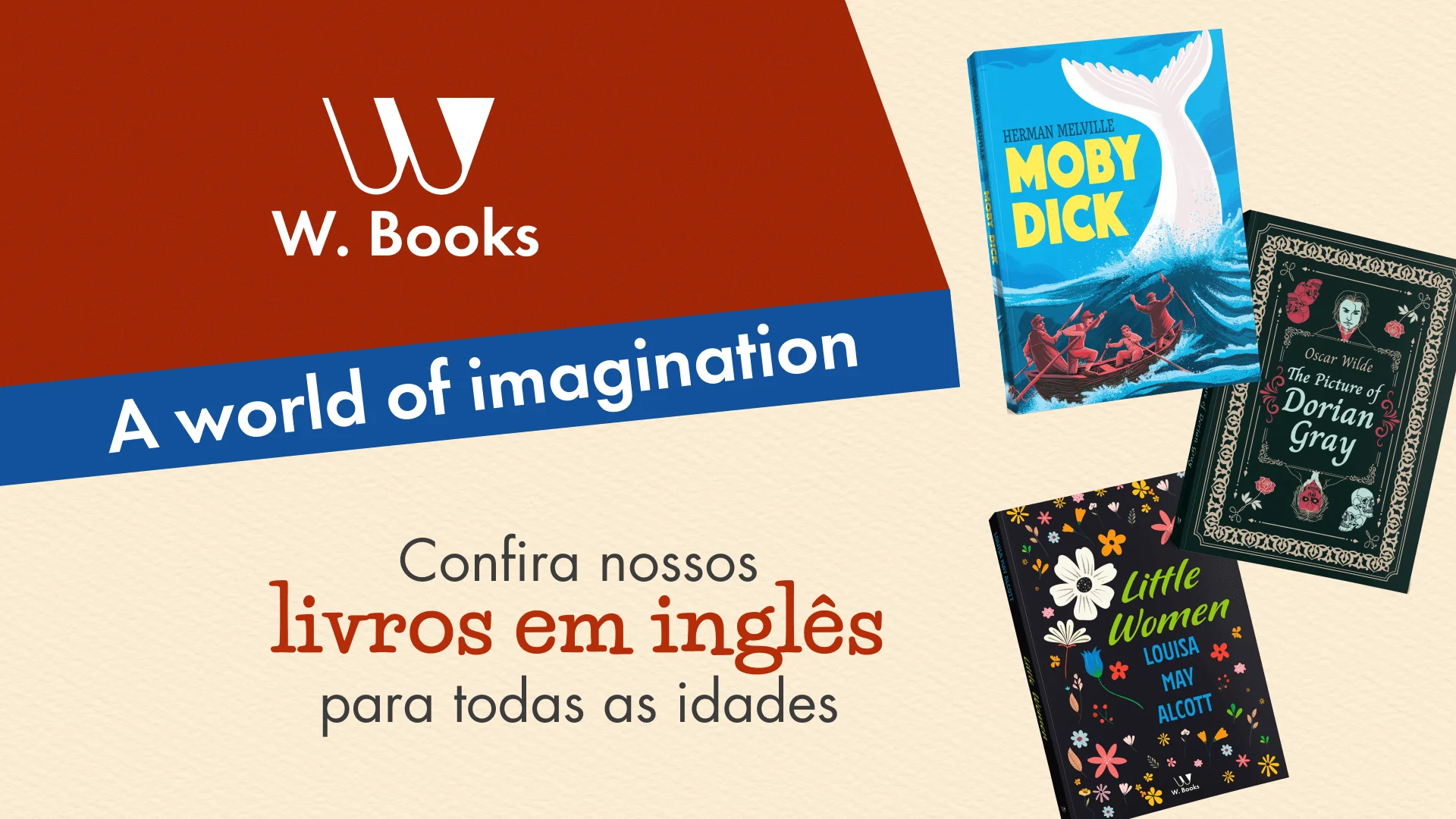 Banner mobile livros em ingles