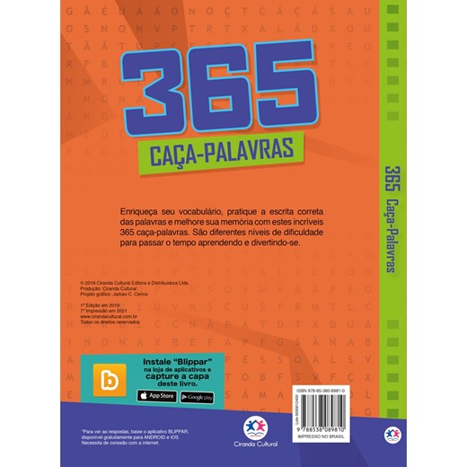Livro Passatempo 365 Atividades Caça-Palavras II - Magic Grupo