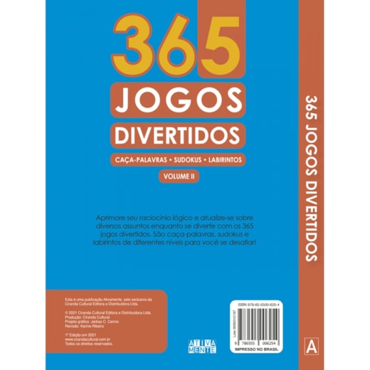 365 Jogos divertidos - volume II - Ciranda Cultural