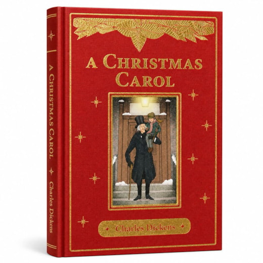 A Christmas Carol - Edição de luxo com capa em tecido e relevo - Livro inglês