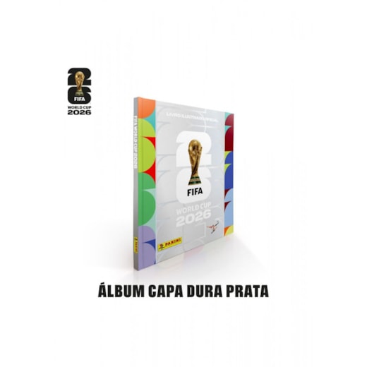 Álbum de Figurinhas Capa Dura Dourado Prata Copa do Mundo Fifa 2026