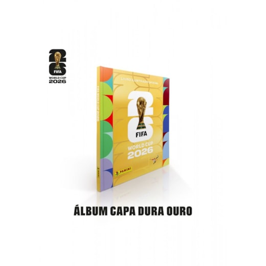 Álbum de Figurinhas Capa Dura Ouro Copa do Mundo Fifa 2026
