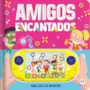 Amigos encantados com aquaplay de argolas