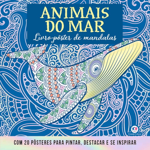 Animais do mar - Livro com 20 pôsteres para pintar
