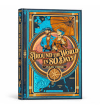 Around the world in 80 days - Edição importada em inglês - Capa dura com relevo