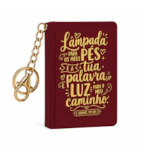Bíblia sagrada - Lâmpada para os meus pés - Livro com Chaveiro - Capa dura - Book Charm