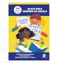 Bloco para Desenho A4 140g - 20 Folhas brancas