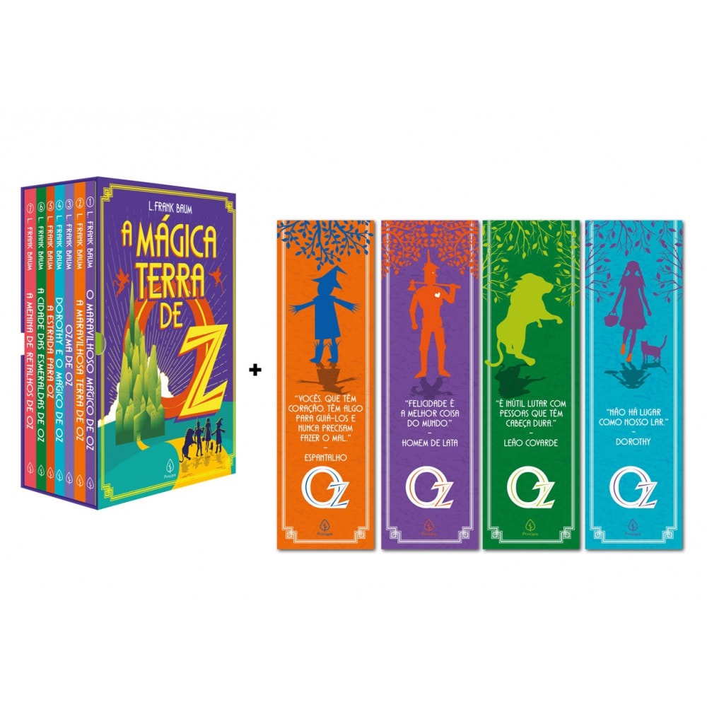 Box - A mágica Terra de Oz - vol. I - com sete livros e marcadores