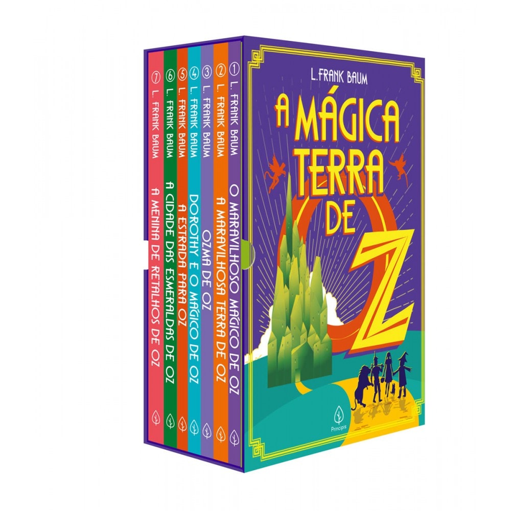 Box - A mágica Terra de Oz - vol. I - com sete livros e marcadores