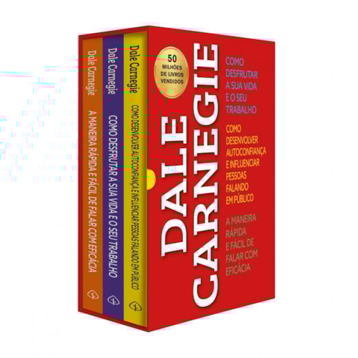 Box Dale Carnegie - Autoconfiança, Oratória e Produtividade - 3 Livros de Desenvolvimento Pessoal