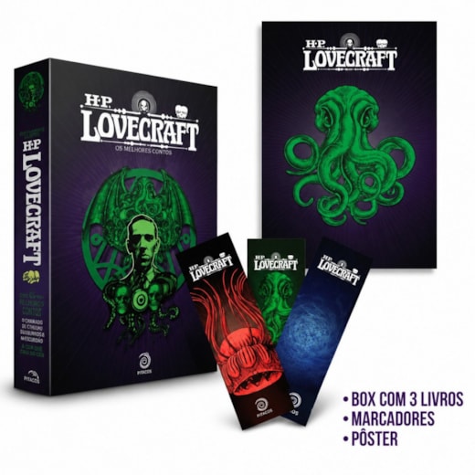 Box H. P. Lovecraft: O melhores contos +  Pôster + Marcadores