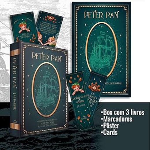 Box Peter Pan: 2 livros + pôster + marcadores e Cards
