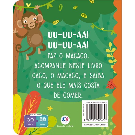 Livro Infantil Almofadado Caco Macaco