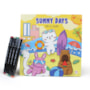 Colorir Sunny Days - Livro de Colorir com 4 Canetinhas