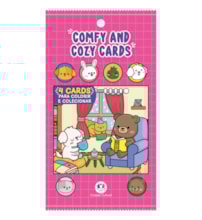 Comfy and Cozy 4 Cards para colorir e colecionar