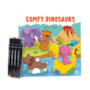 Comfy Dinosaurs - Livro de Colorir com 4 Canetinhas