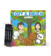 Cozy and Biblical - Livro de Colorir com 4 Canetinhas