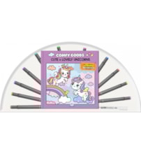 Cute and lovely unicorns - Livro para colorir com 12 canetinhas