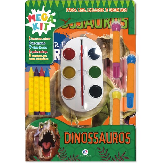 Livro infantil 101 Primeiros Desenhos, Palavra, Colorir Dinossauros Era  Jurássica com Cores educativos para crianças