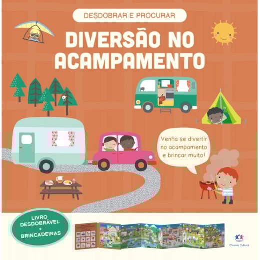 Diversão no acampamento - Livro desdobrável  brincadeiras