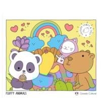 Livro Comfy & cozy books Fluffy Animals - Livro de Colorir
