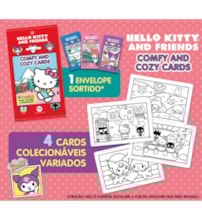 Hello Kitty - Comfy and Cozy 4 Cards para colorir e colecionar