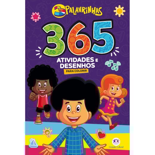 Livro 365 atividades 3 Palavrinhas - 365 atividades e desenhos para colorir