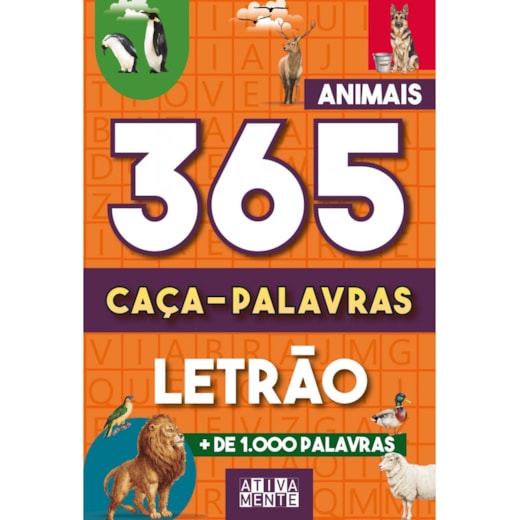 Livro 365 atividades 365 caça-palavras letrão - Animais
