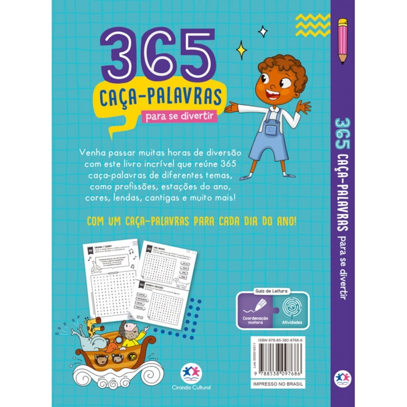 Livro 365 atividades 365 caça-palavras para se divertir - Ciranda Cultural
