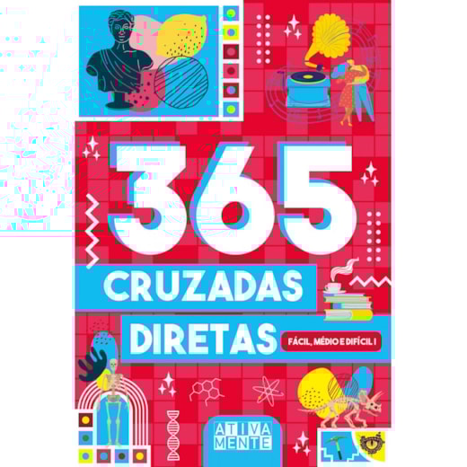 Livro 365 atividades 365 cruzadas diretas - fácil, médio e difícil I