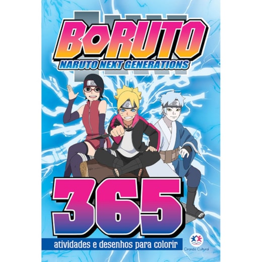 Livro 365 atividades Boruto - 365 Atividades e Desenhos para Colorir