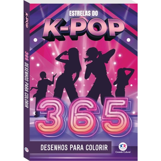 Livro 365 atividades Estrelas do K-Pop - 365 desenhos para colorir