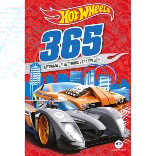 Livro 365 atividades Hot Wheels - 365 Atividades e desenhos para colorir