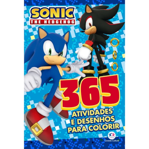 Livro 365 atividades Sonic - 365 atividades e desenhos para colorir