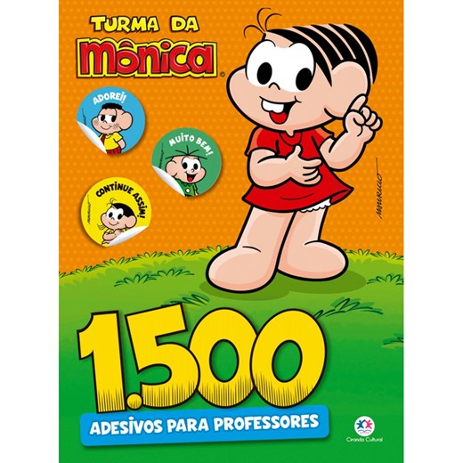 Livro Adesivos 1500 adesivos para professores - Turma da Mônica