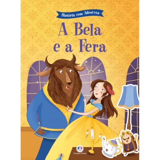 Livro Adesivos A Bela e a Fera