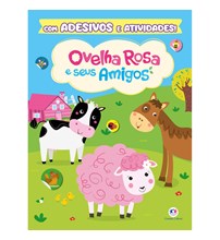 Livro Adesivos A Ovelha Rosa e seus amigos