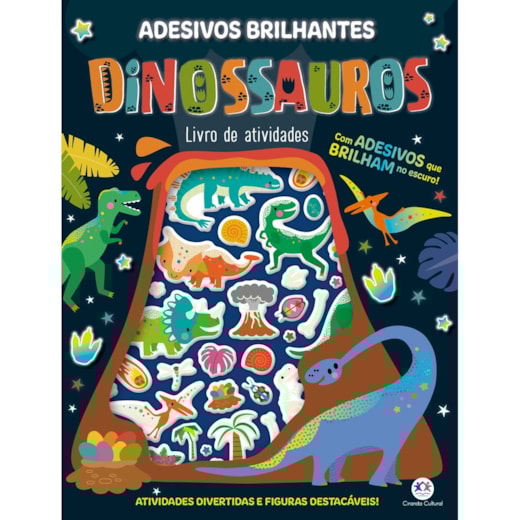 Livro Adesivos Adesivos Brilhantes - Dinossauros