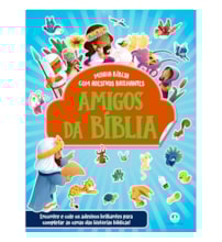 Livro Adesivos Amigos da Bíblia - Com adesivos brilhantes