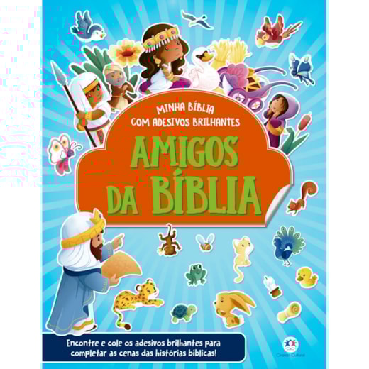 Livro Adesivos Amigos da Bíblia - Com adesivos brilhantes