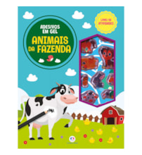 Livro Adesivos Animais da fazenda - Livro de atividades e adesivos em gel