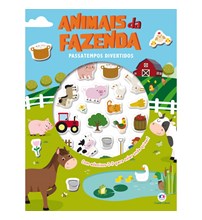 Livro Adesivos Animais da Fazenda - Passatempos divertidos