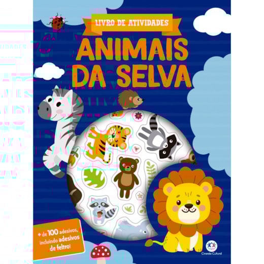 Livro Adesivos Animais da selva