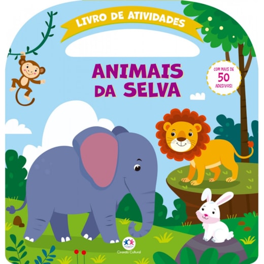 Livro Adesivos Animais da selva - Atividades e mais de 50 adesivos