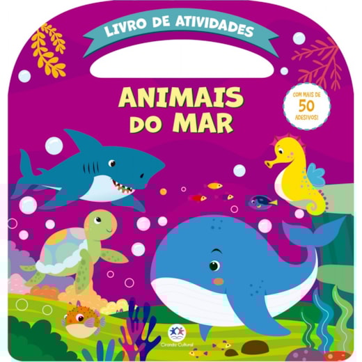 Livro Adesivos Animais do mar - Atividades e mais de 50 adesivos
