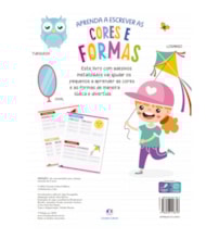 Livro Adesivos Aprenda a escrever as cores e formas