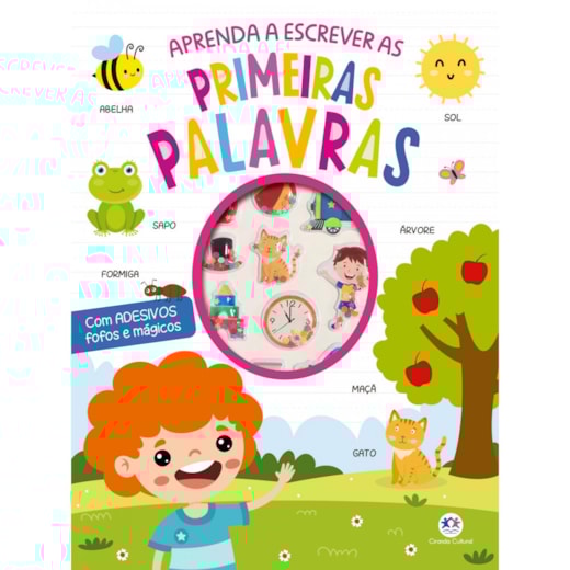 Livro Adesivos Aprenda a escrever as primeiras palavras