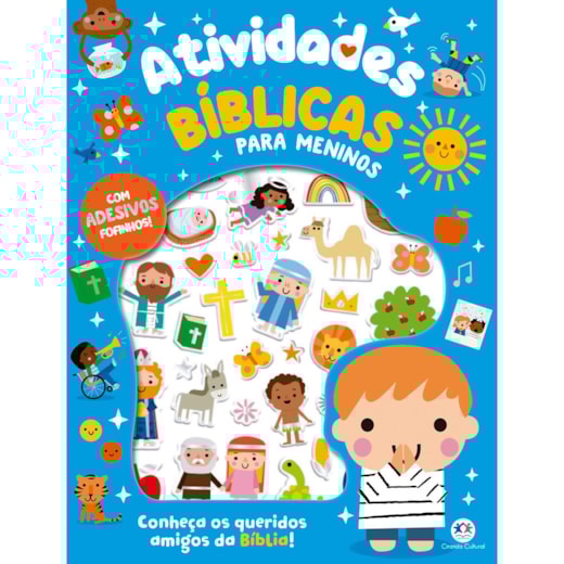 Livro Adesivos Atividades Bíblicas para Meninos