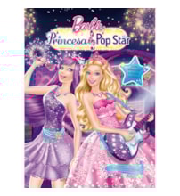 Livro Adesivos Barbie - A princesa e a pop star