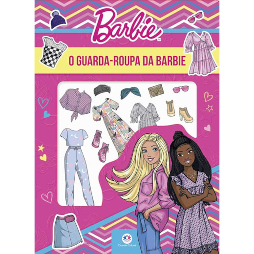 Livro Adesivos Barbie - O guarda-roupa da Barbie - Com mais de 80 peças em adesivos reutilizáveis